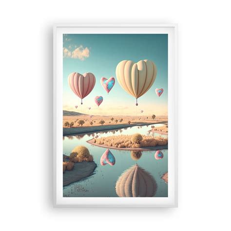 Obraz Plakat Miłość pozwala wznieść się 61x91cm Balony