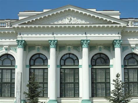 Architecture, Columns and Windows of Ancient Renaissance Style Classical Building Stock Photo ...