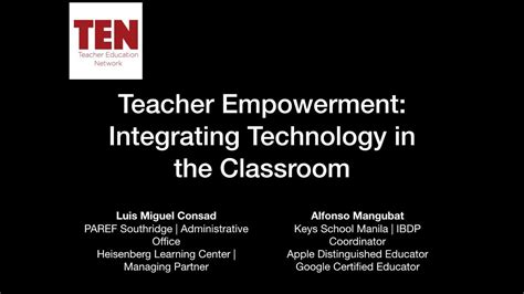 Teacher Empowerment Integrating Technology In The Classroom Youtube