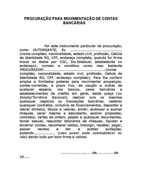 Modelo De Procuração Simples Plenos Poderes Vários Modelos