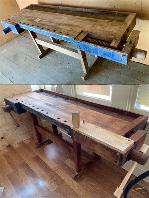 I Restoredrebuilt My Grandfather In Laws Old Workbench Rworkbenches