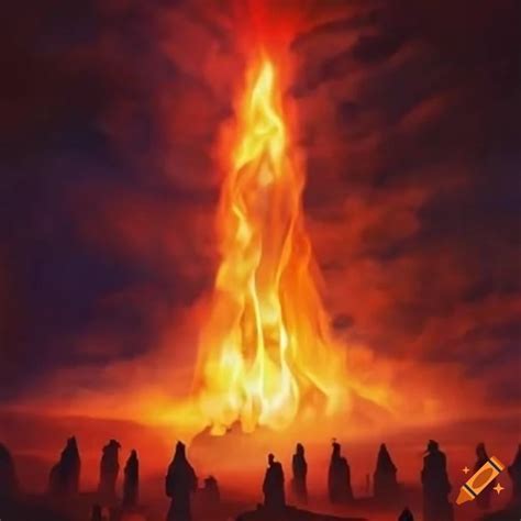 The Pillar Of Fire That Led The Israelites In The Wilderness On Craiyon