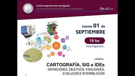 Webinar Cartografía SIG e IDEs Definiciones objetivos finalidades