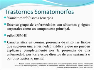 Trastornos Somatomorfos Y Facticios PPT