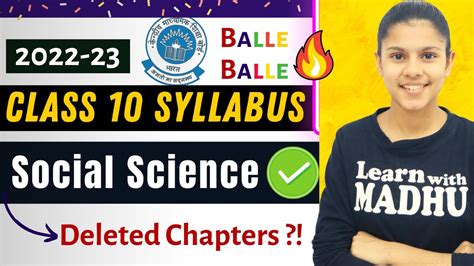 Class Social Science Syllabus Cbse Konse Chapters Hue