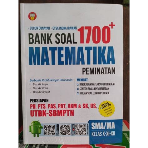 Jual BUKU 1700 PLUS BANK SOAL MATEMATIKA PEMINATAN SMA MA KURIKULUM