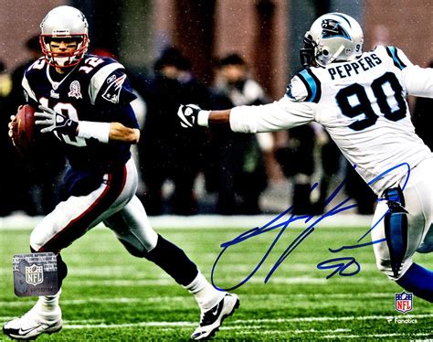 Julius Peppers Autographed Signed Carolina Panthers Chasing Tom Brady