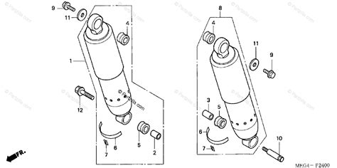 Honda Motorcycle 2004 Oem Parts Diagram For Rear Shock Absorber