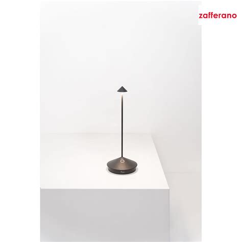 Battery Table Lamp PINA TAVOLO PRO IP54 Dark Grey Lacquered Dimmable