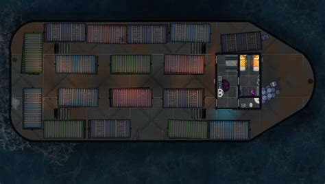 Container Ship (30×17 Inch) Digital Battle Map – RPGxNihilo