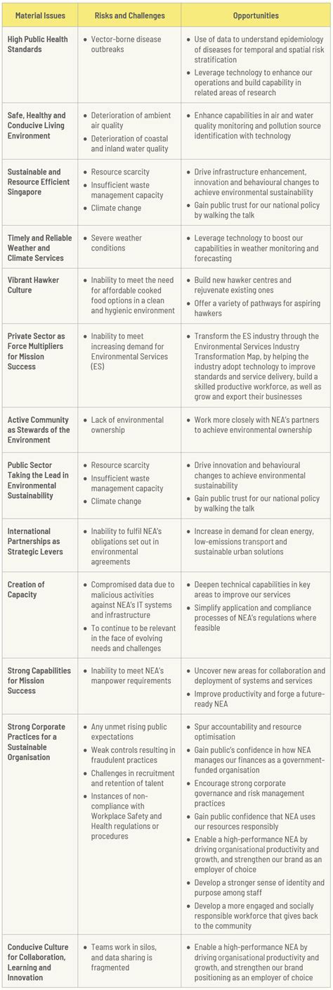 Risks and Opportunities