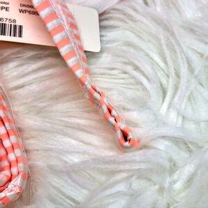 J Crew Swim J Crew Underwire Lined Bikini Top Only Bright Orange White Striped Swimwear New