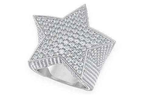 Icebox Super Star Diamond Ring K Solid Gold Ctw