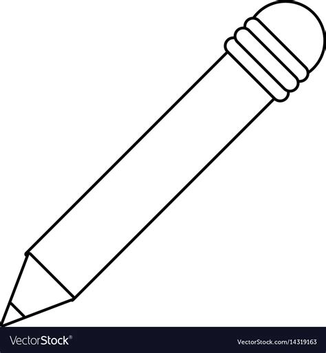 Pencil writing idea outline Royalty Free Vector Image