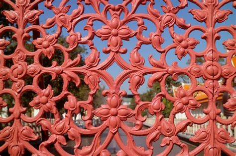 Premium Photo Thai Traditional Pattern Of Railing Of The Bridge