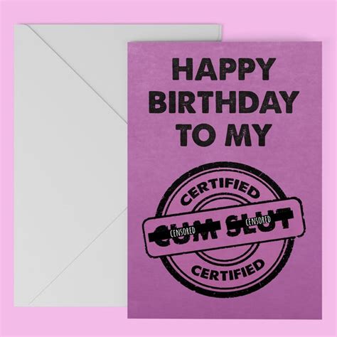 Cum Birthday Card Etsy Canada