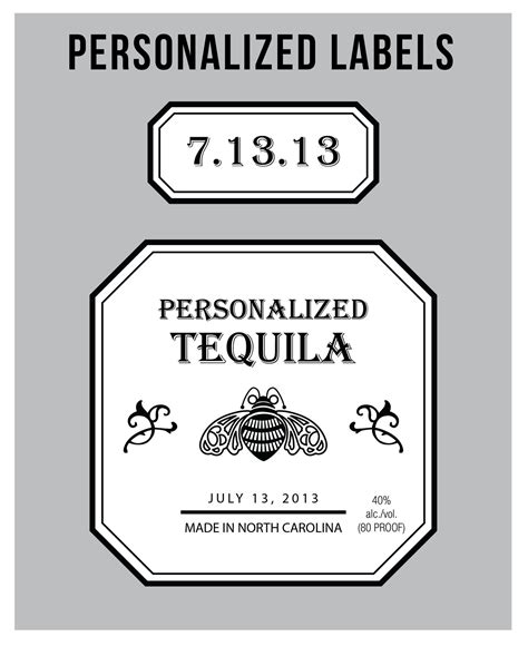 Personalized Label to fit Patron Tequila Bottle No Proof | Etsy