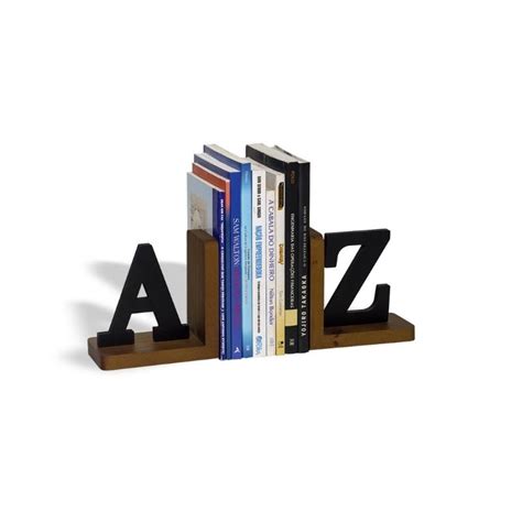 Aparador De Livros Suporte Bibliocanto Az A Z Pinus Mdf Ipe No Shoptime