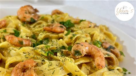 Recette Rapide Des Tagliatelles Aux Crevette Youtube