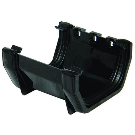 Square Line Gutter Union Bracket Black Mm Floplast