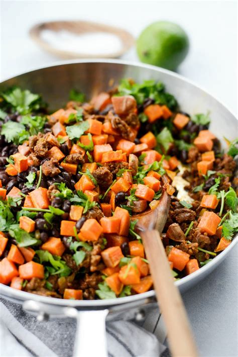 Chorizo Sweet Potato Black Bean Tacos Simply Scratch