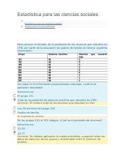 Estadisticas Para Las Ciencias Socialespuntos Extra Autocalificable