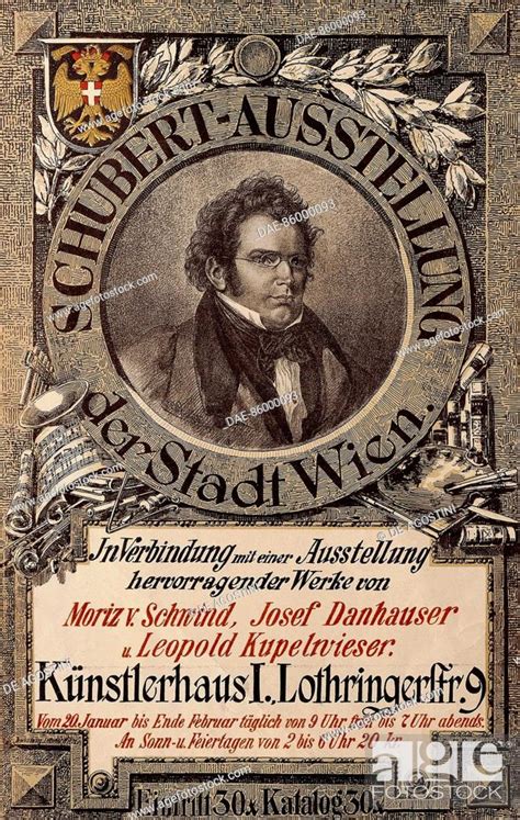 Portrait Of Franz Schubert Vienna 1797 1828 Austrian Composer