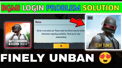 Bgmi Unban Finely Bgmi Login Problem Solution Server Is Not Online