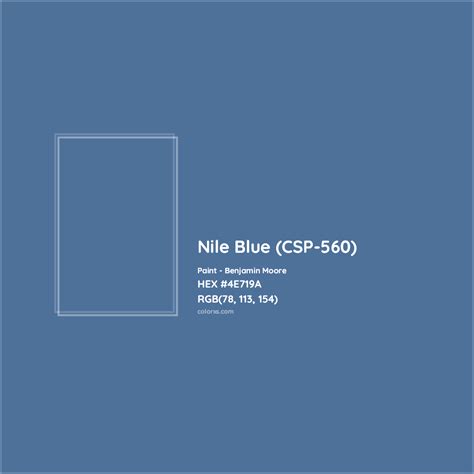 Benjamin Moore Nile Blue (CSP-560) Paint color codes, similar paints ...