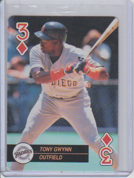 1992 U S Playing Card Co Baseball Aces 3 Of Diamonds Tony Gwynn