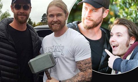 Chris Hemsworth Treats Thor Fans With Selfies And A Signed Hammer