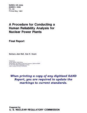 Fillable Online Prod Sandia A Procedure For Conducting A Human