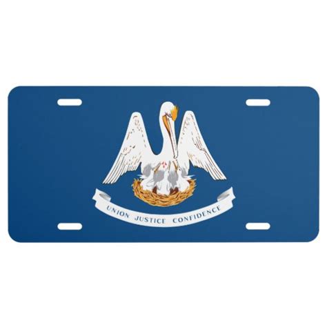 Louisiana State Flag Design License Plate | Zazzle.com