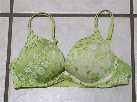 Victorias Secret Lime Green Floral Underwire Push Up … Gem