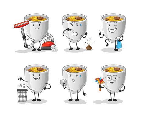 noodle bowl vactor mascot 10103799 Vector Art at Vecteezy