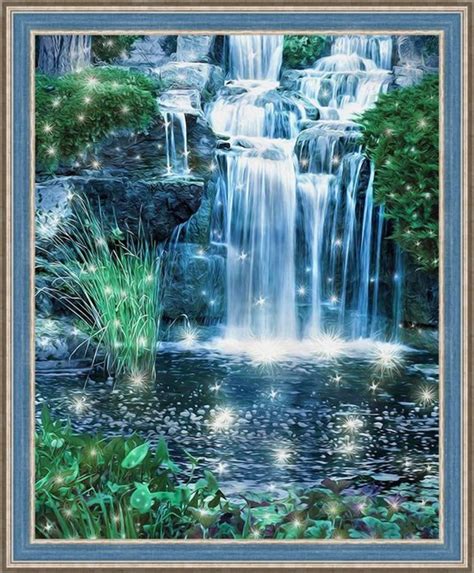 Diamond Painting Schijnende Waterval Bol