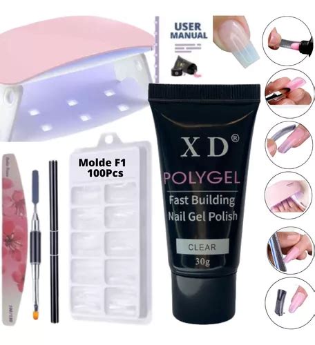 Kit Polygel Poligel Kit Alongamento De Unha Cabine F1 Tip MercadoLivre