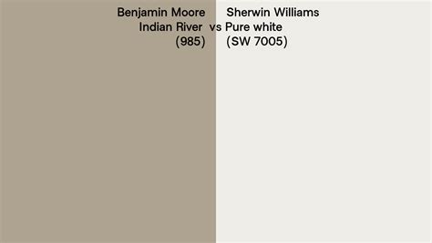 Benjamin Moore Indian River 985 Vs Sherwin Williams Pure White Sw