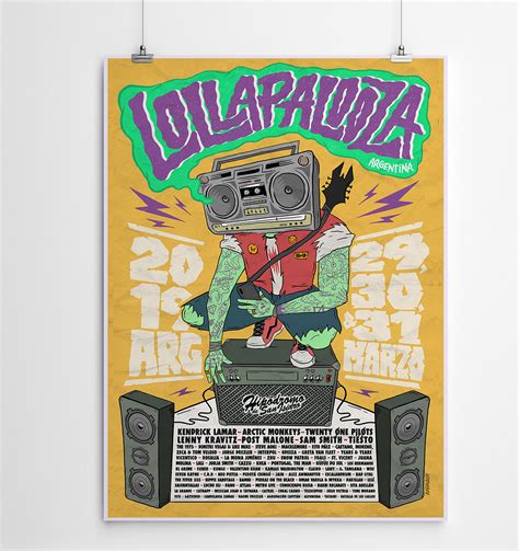 Poster Lollapalooza Argentina 2019 Behance