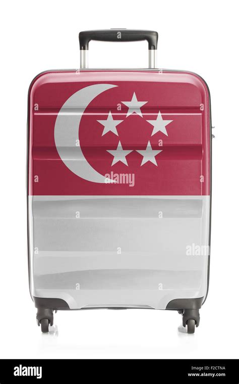 Suitcase Painted Into National Flag Series Singapore Stock Photo Alamy