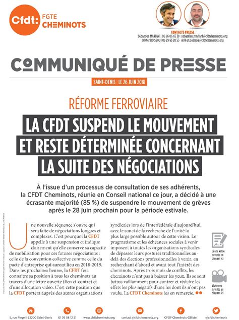 La CFDT suspend le mouvement et reste déterminée concernant la suite