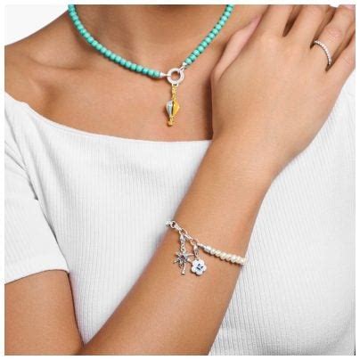 Thomas Sabo Armband F R Charms Silber Und Wei E Perlen A L