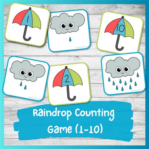 Raindrop Counting Game A Preschool Number Matching Activity