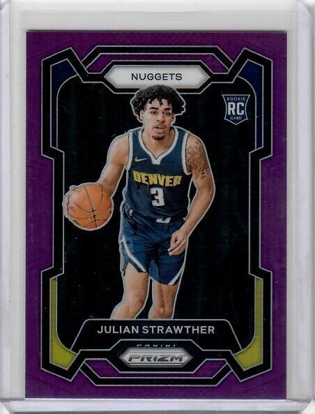 2023 24 Panini Prizm Purple Prizm 133 Julian Strawther 99 RC For