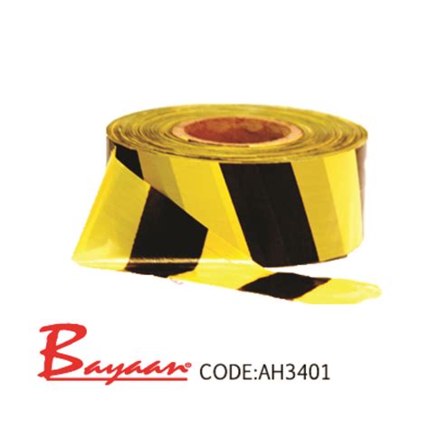 Barrier Tape Yellow & Black 500M – BAYAAN SAFETY WORLD