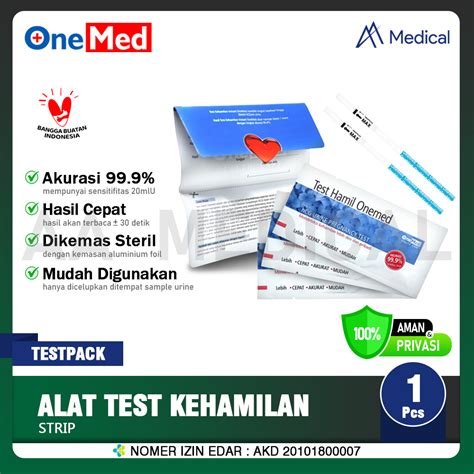 Jual ONEMED Alat Tes Kehamilan Cepat Test Pack Cek Hamil Testpack 1