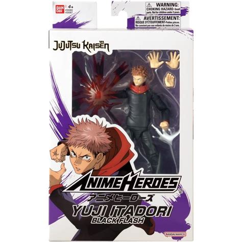 Jujutsu Kaisen Anime Heroes Yuji Itadori Black Flash Action Figure