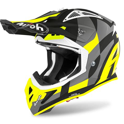 Airoh Aviator Ace Trick Yellow Matt AVAT31 Offroad Helmets | MotoStorm
