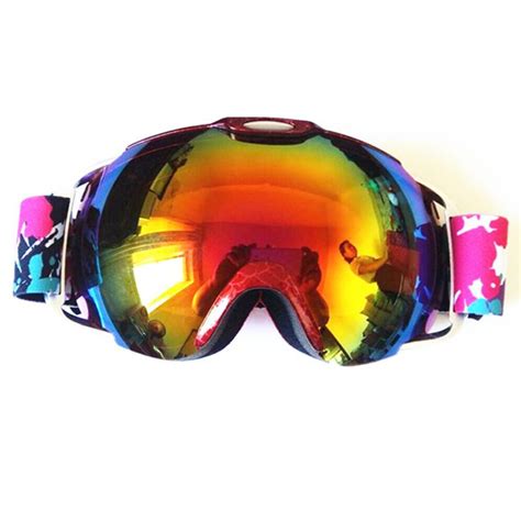 Unisex Adults Professional Ski Goggles Double Uv400 Anti Fog Big Ski