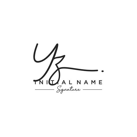 Letter Yz Signature Logo Template Vector Vector Art At Vecteezy